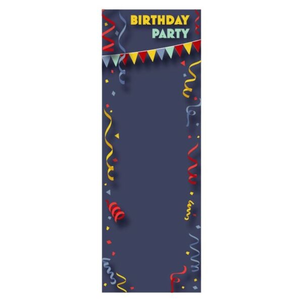 Happy birthday banner with colorful confetti