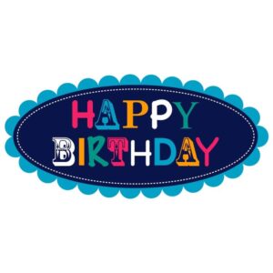 Happy birthday card label