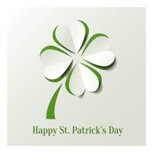 Happy saint patricks day paper cut frame