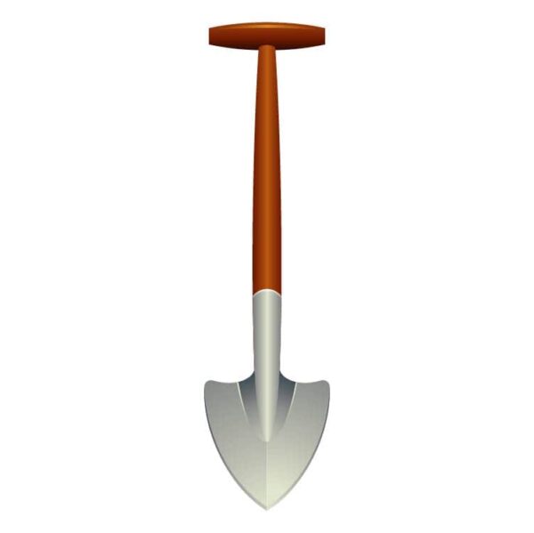 High carbon steel round point shovel