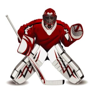 Hockey goalie wall mural