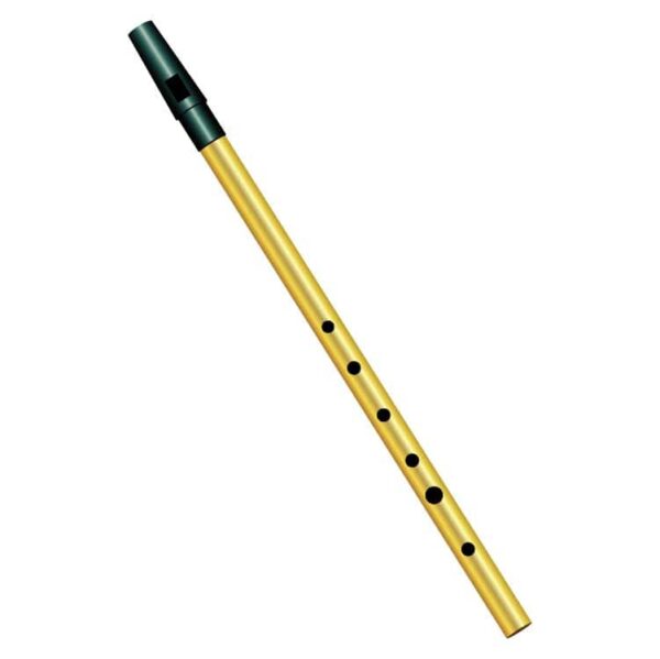 Irish brass whistle flute piccolo 6 holes colorful