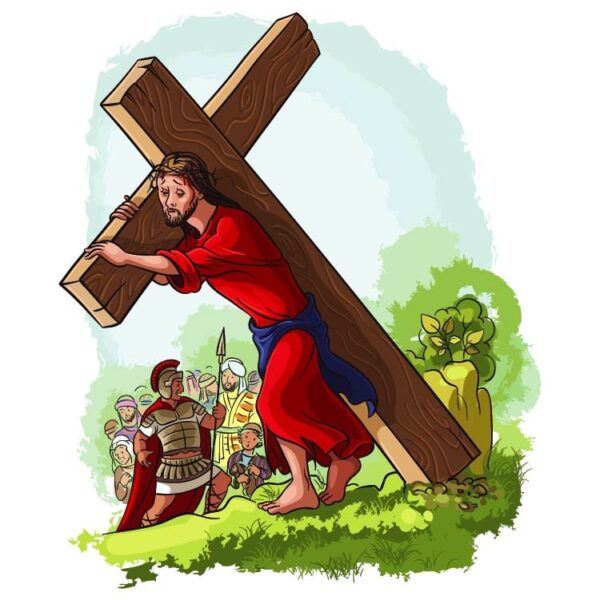 Jesus Christ carrying cross