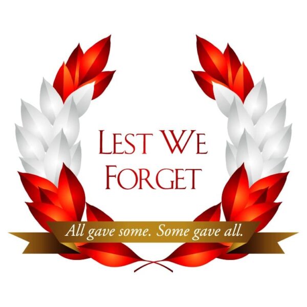 Lest we forget with all gave some and some gave all