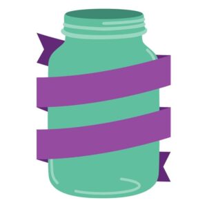Light green glass jar