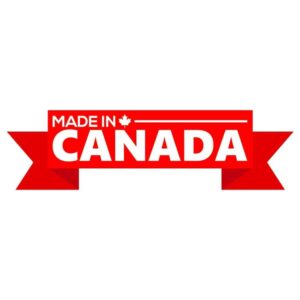 Made in canada on ribbon