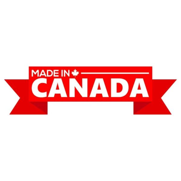 Made in canada on ribbon