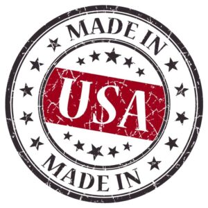 Made in usa red round vintage stamp