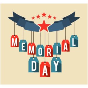 Memorial day and background in peach color