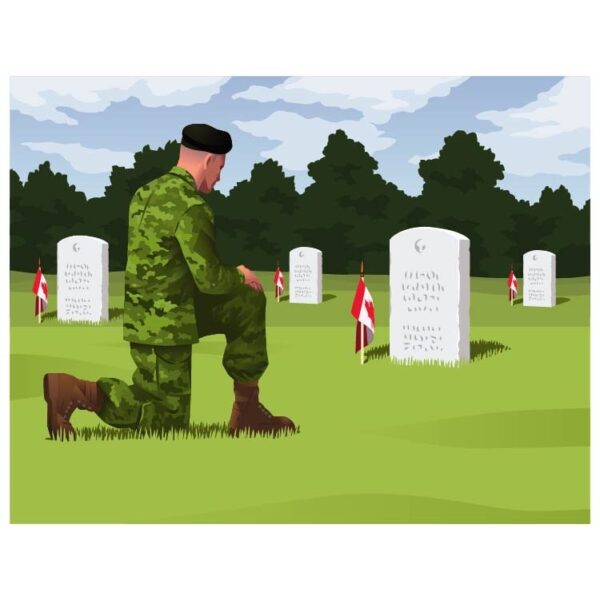 Memorial day canada army upset man on grave of friend