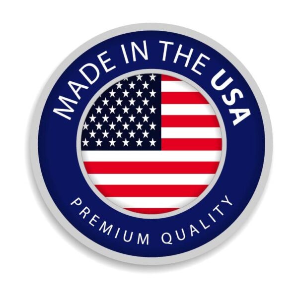 Modern vector Made in the USA label isolated on white background