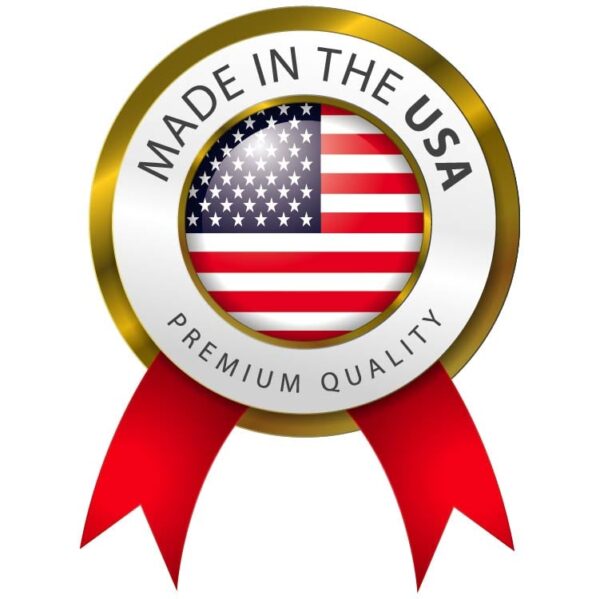 Modern vector Made in the USA label isolated on white background