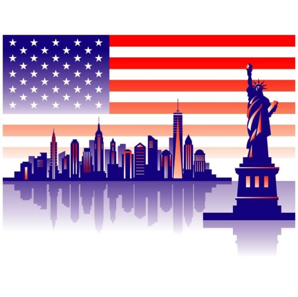 New york city United State flag