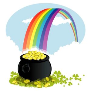 Pot of gold rainbow frame