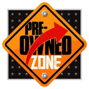 Pre owned zone sign board