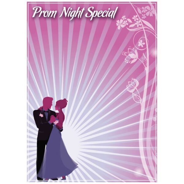 Prom night special frame with love partners