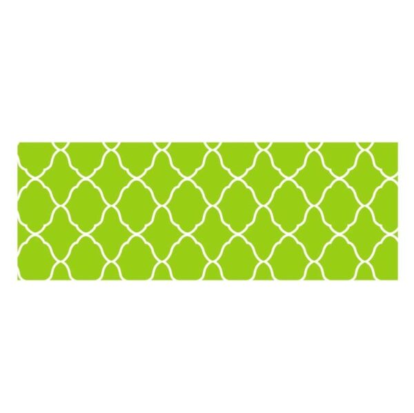 Quatrefoil pattern in summer green beach moroccan style