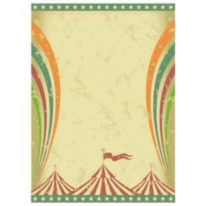 Rainbow circus vintage poster