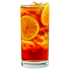 Realistic cocktail tequila sunrise glass