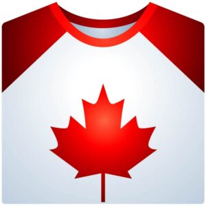 Realistic sport tshirt with canada flag