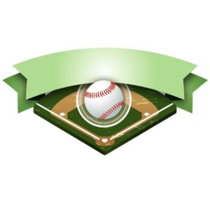 Retro Baseball Sheild with Field and balls vector illustration