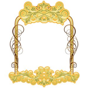 Retro flourish frame