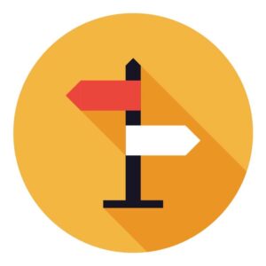 Road Direction signpost icon