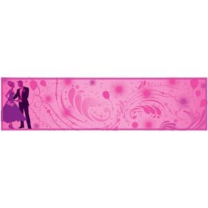 Romantic couple pink background banner