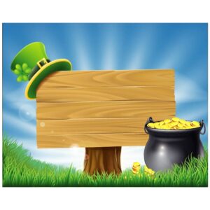 Saint Patricks Day Leprechaun Sign vector illustration