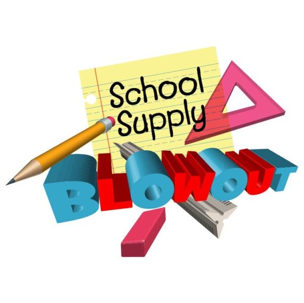 School supply blowout
