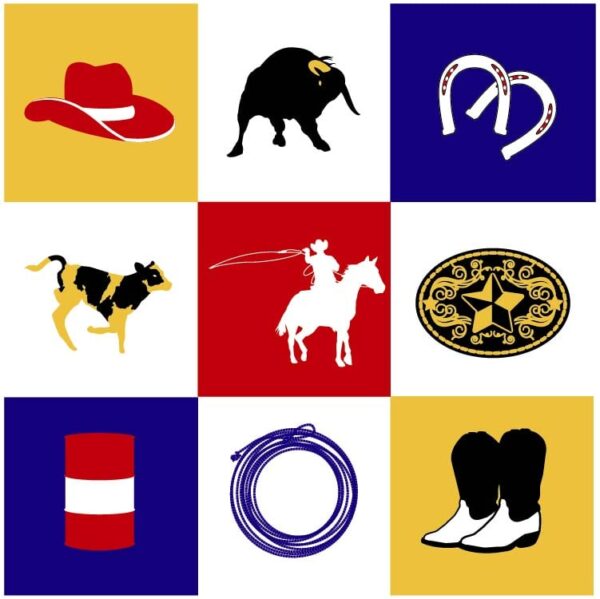 Set of rodeo icons