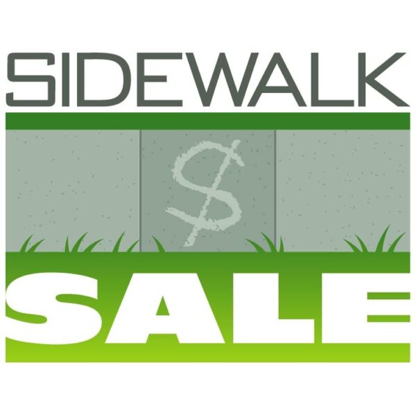 Sidewalk and sale