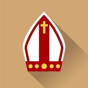 Sinterklaas mijter and cleric symbol faith