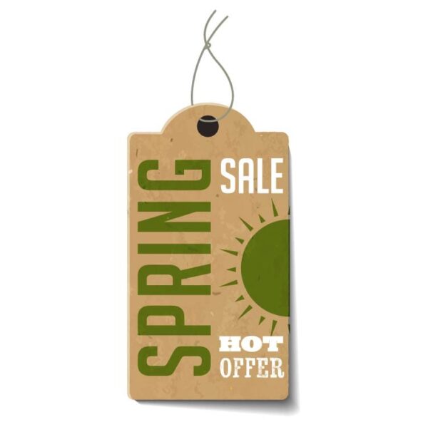 Spring sale hot offer tag