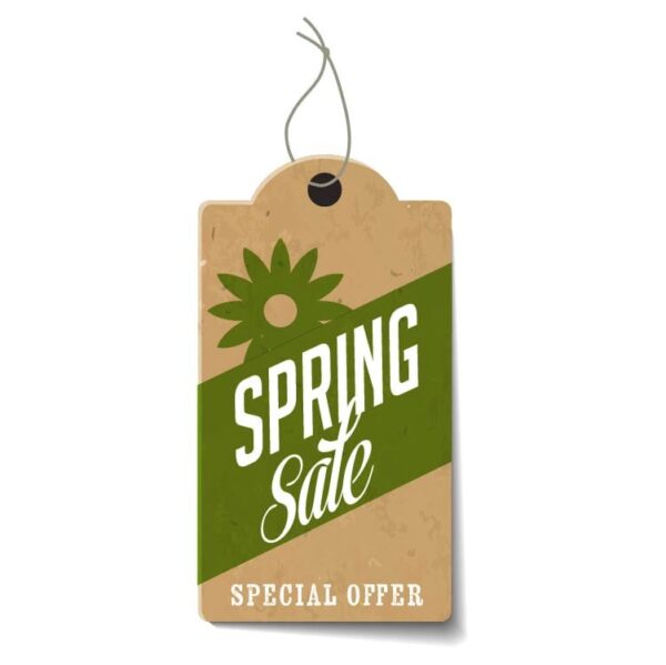 Spring sale special offer tag