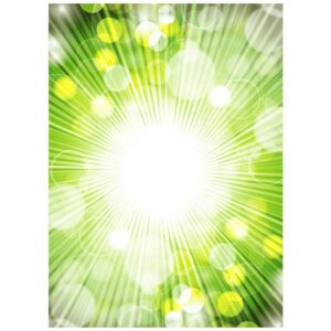 Sun rays on green background