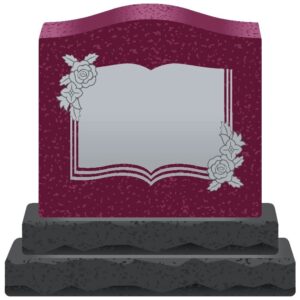 Tombstone in maroon color