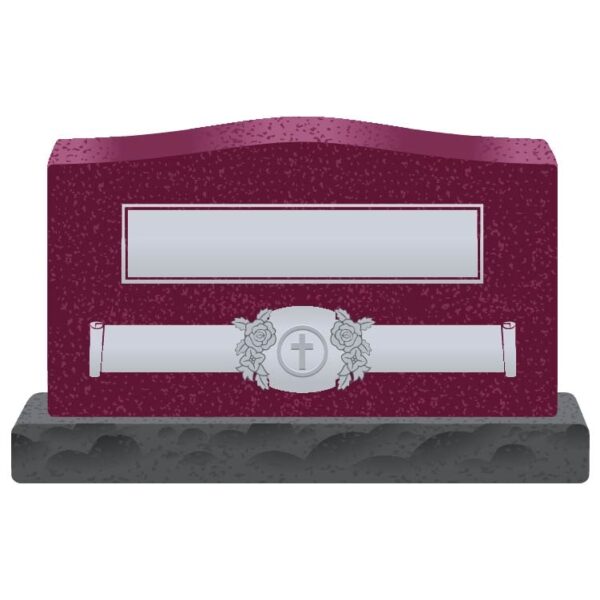Tombstone in maroon color