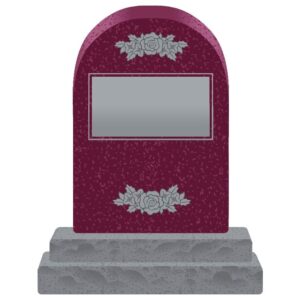 Tombstone in maroon color