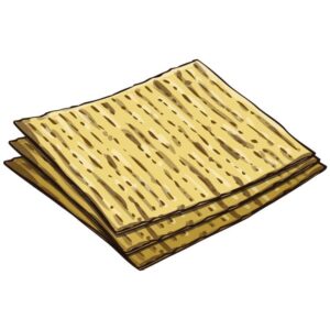 Traditional jewish matzoh vector illustration