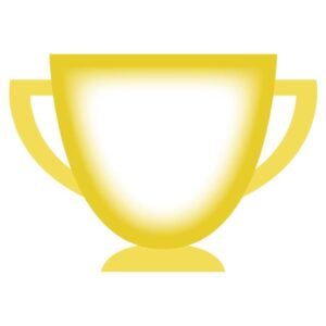 Trophy icon with copy space