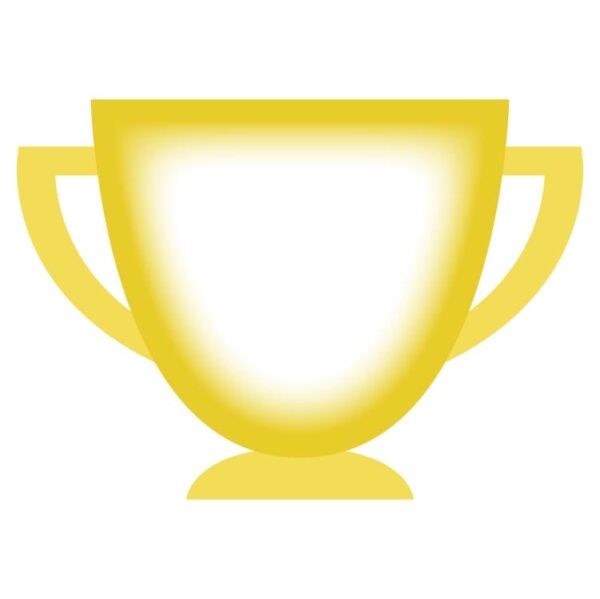 Trophy icon with copy space