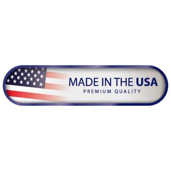 United States blue button with american flag isolated on white vector illustration