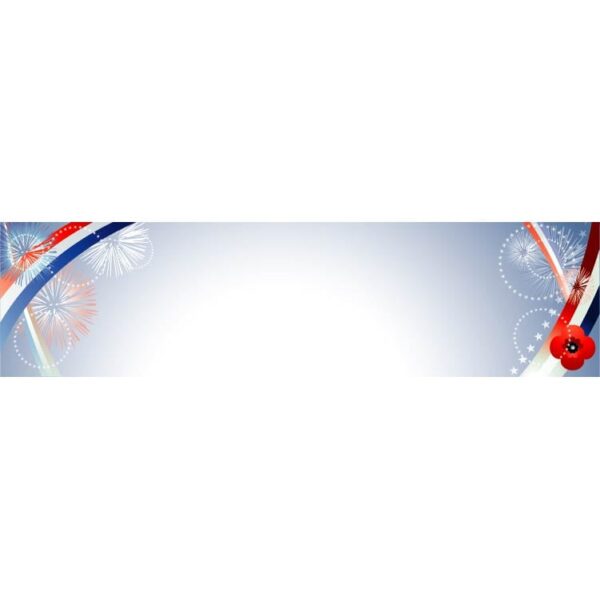 United states celebration banner with fireworks