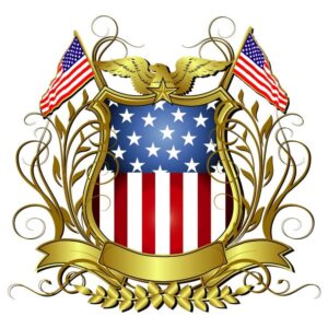 United states shield flourish