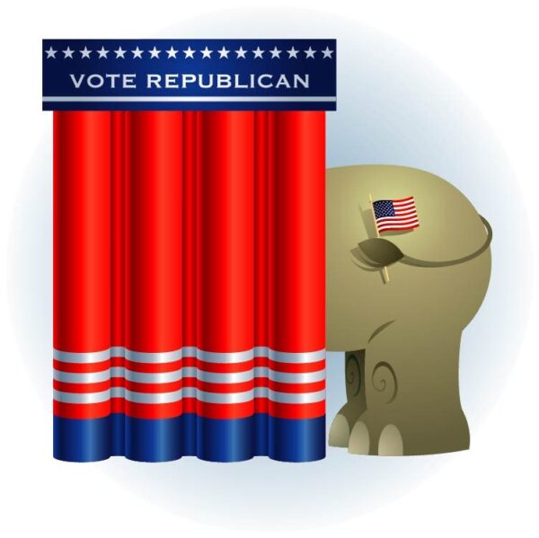 Vote republican party united states vector illustration