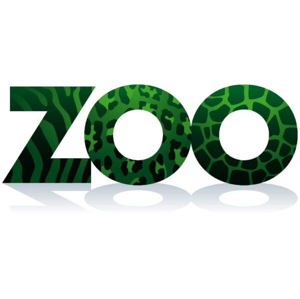 Wild zoo animals typography banner