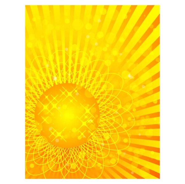 Yellow abstract pop art background retro rays with sunbeams
