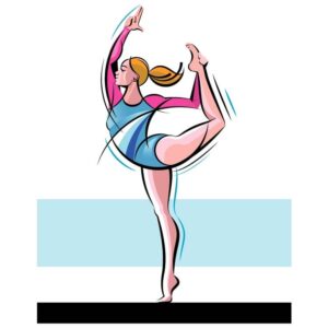 Young girl gymnast exercise sport athlete