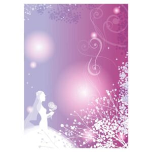 Wedding woman with flowers abstract design floral